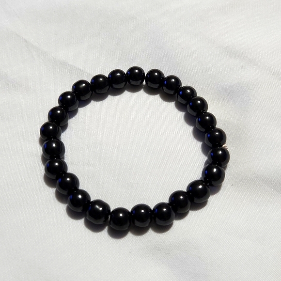 Hand Crafted Jewelry - Hematite Crystal Bracelet 6mm